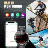 Novo Smartwatch Militar para Atividades ao Ar Livre (Modelo 2026) – Bateria de 1000 mAh de Longa Duração, Monitoramento de Fitness, À Prova d'Água, Estilo Tático e Esportivo
