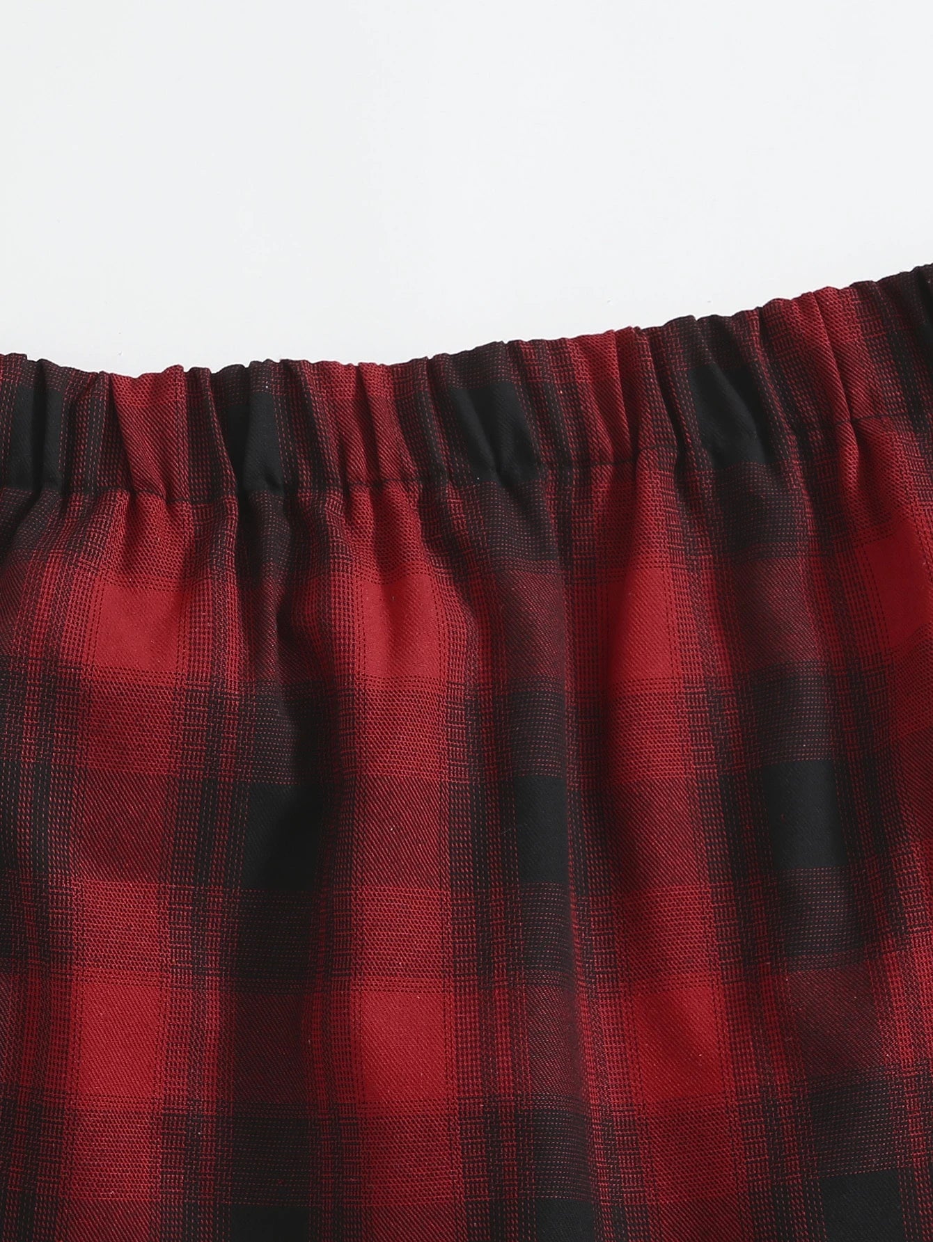 Plus Size Elastic Waist Summer Spring Casual Bandage Plaid Skirt Women Bow Front Vintage Checked Mini Skirt Plus Size Bottoms