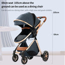 Baby Stroller 3‑in‑1 Travel System Pushchair Lightweight Pram from Birth All‑Terrain Baby Buggy Compact Fold Stroller Summer