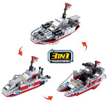 1000+Pcs Navy War Chariot Ship Army Boat Plane Model Warships Building Blocks City Children Toys for Boy