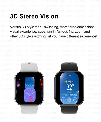 New For Apple Watch 10 GPS NFC Smart Watch Men Women Wireless Charging BT Call Waterproof HD AMOLED Smartwatch For Android IOS