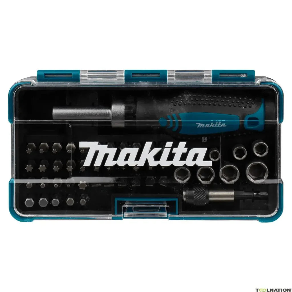 Juego de puntas de destornillador con trinquete Makita, herramientas manuales, B-36170, 47 piezas 