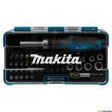 Makita-Ratchet Soquete Chave De Fenda Bit Set, Ferramentas Manuais, B-36170, 47 Pcs