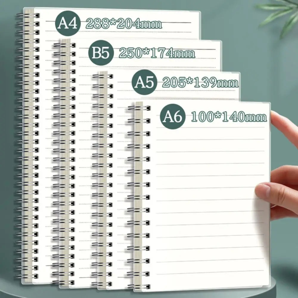 Cuaderno espiral de alta calidad A5/B5/A4 con cuadrículas/líneas horizontales en blanco, bloc de notas con 80 hojas, cuaderno de bocetos, material escolar y de oficina.