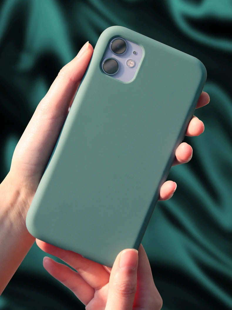 Original Silicone Cases For iPhone 16 15 12 14 13 Pro Max 15 16 Plus logo Case For Apple iPhone 11 14 15 16 Pro Cover