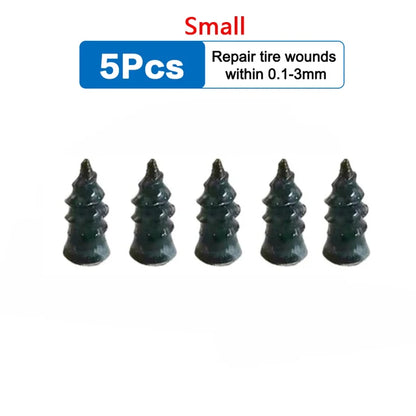 Kit de clavos para reparación de neumáticos de motocicleta, 5/20 piezas, universales, sin cámara, de goma, para reparación de pinchazos de neumáticos, scooters y bicicletas