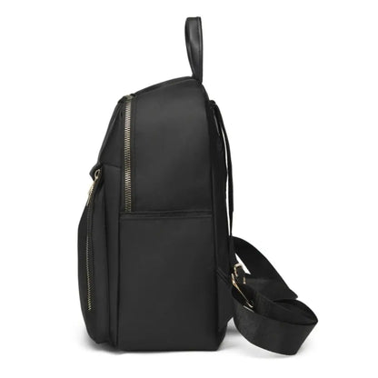 Mochilas sencillas negras de gran capacidad, bolso de viaje para mujer, mochila escolar Harajuku unicolor, mochila Oxford, bolsos unisex