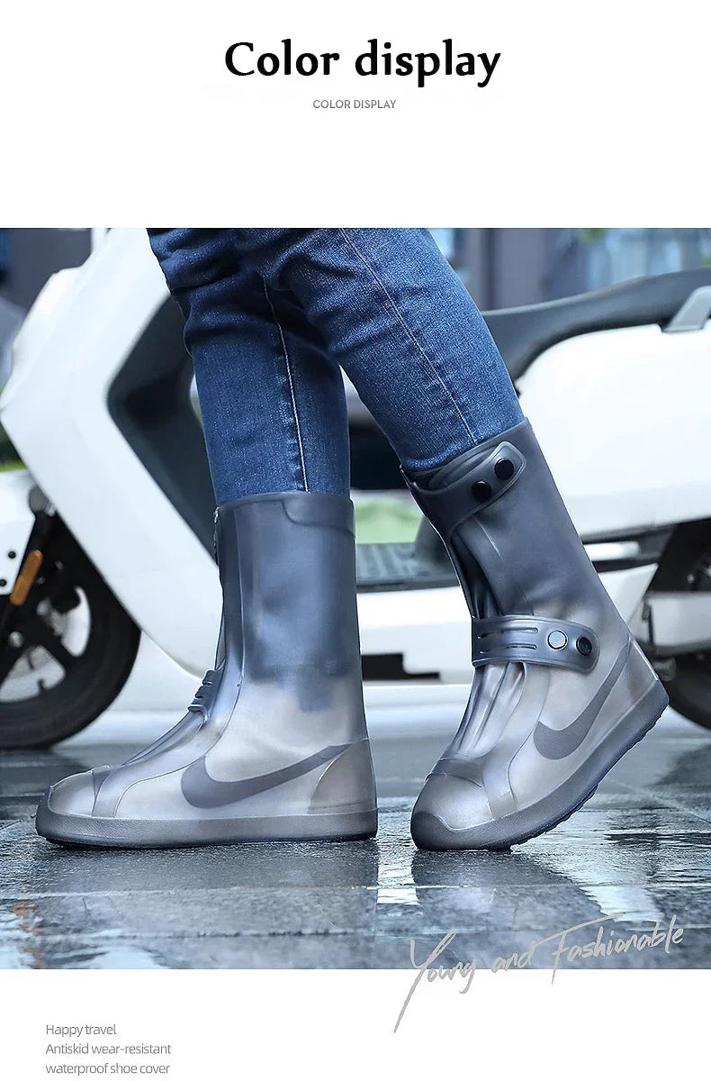 Rain Boot Covers Waterproof Anti Slip Shoe Cover Cubre Zapatos Para La Lluvia De Silicona Cubierta Ipermeable Para Lluvia XXL