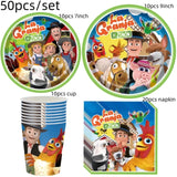 La Granja Zenon Farm Birthday Party Decoration, Paper Plates, Cup, Napkin, Tablecloth, Balloon, Hanging Swirls, Banner, Birthday 