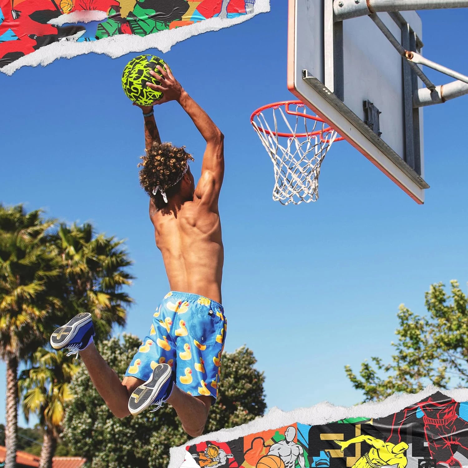 Basketball Rubber Basketball Size 7 Outdoor Cement Court Training Sports Ball For Adults Youth Professional Game Equipment