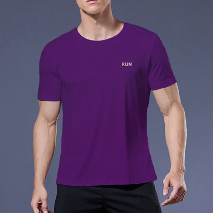 Long and Short-Sleeved T-Shirt Fitness Sports Tops Morning Running Ice Silk Quick Dry Outdoor Mountaineering Gym Clothing Men