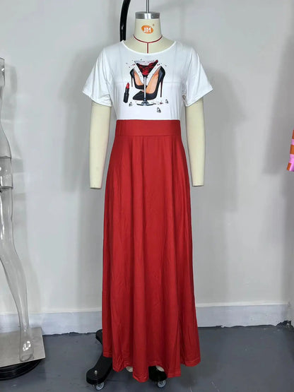 AliExpress-Vestido feminino de manga curta, vestido casual estampado em patchwork, europeu e americano, plus size, além das fronteiras, verão, novo, 2024