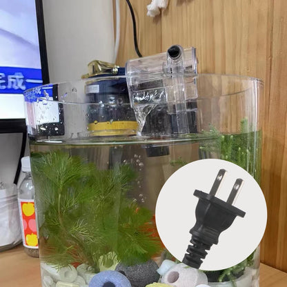 Purificador de agua sumergible con oxígeno, minibomba de agua, filtro para acuario, 250 l/h, enchufe UE/EE. UU., accesorios para acuario.