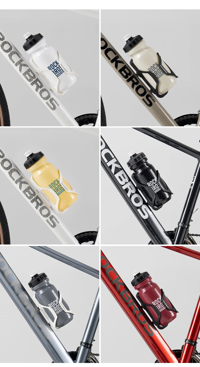 ROCKBROS Cycling Water Bottle 600ml Lightweight Bottle With Dust Cover Gym Water Kettle Drink Outdoor Sports Bike Accessories