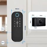 R5 PRO Rust Proof Coating Fingerprint TTLock App Outdoor Lock Remote Control Power Saving Code Smart Door Lock Electric Rim Lock