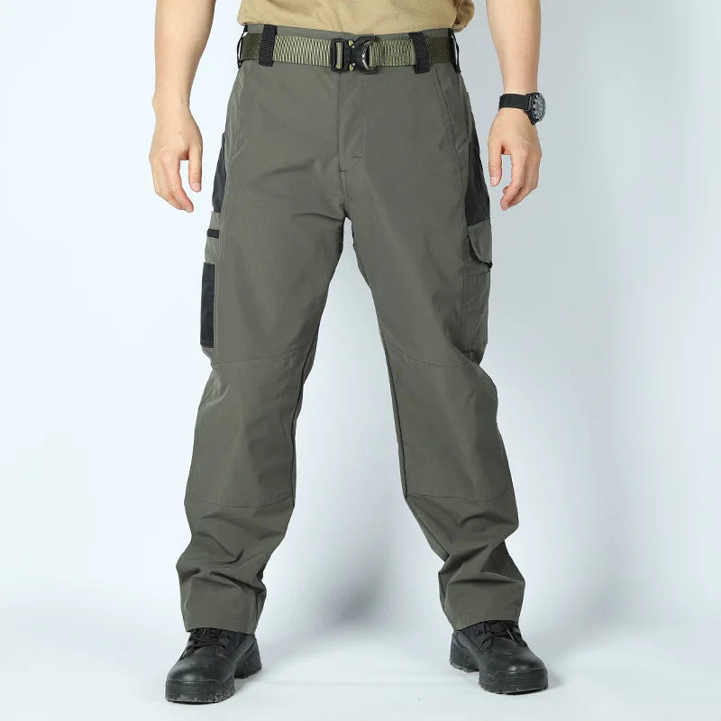 Men's Quick Dry Tactical Pants Water Resistant Outdoor Pants Lightweight Stretch Cargo Hiking Mountain Fishing Camping Pants