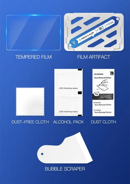 Protector de pantalla de vidrio templado YZ para consola central Tesla Model 3 Y, película HD antirreflejo, accesorios de protección de pantalla