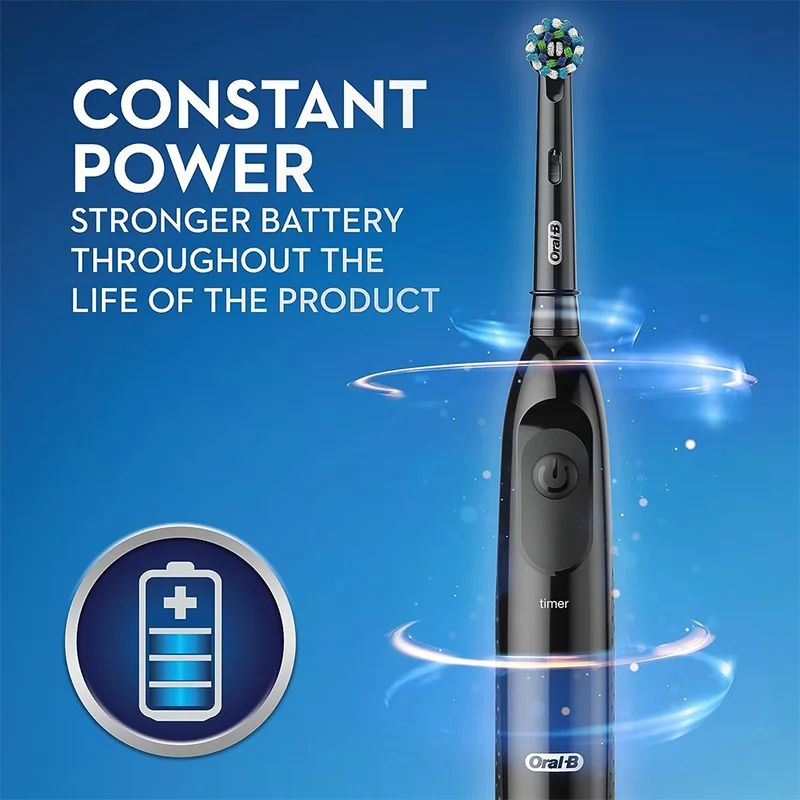 Oral B Rotation Electric Toothbrush DB5010 AA Battery 9600 Rpm Cross Action Cleaning Teeth Tooth Brush with Brush Refills