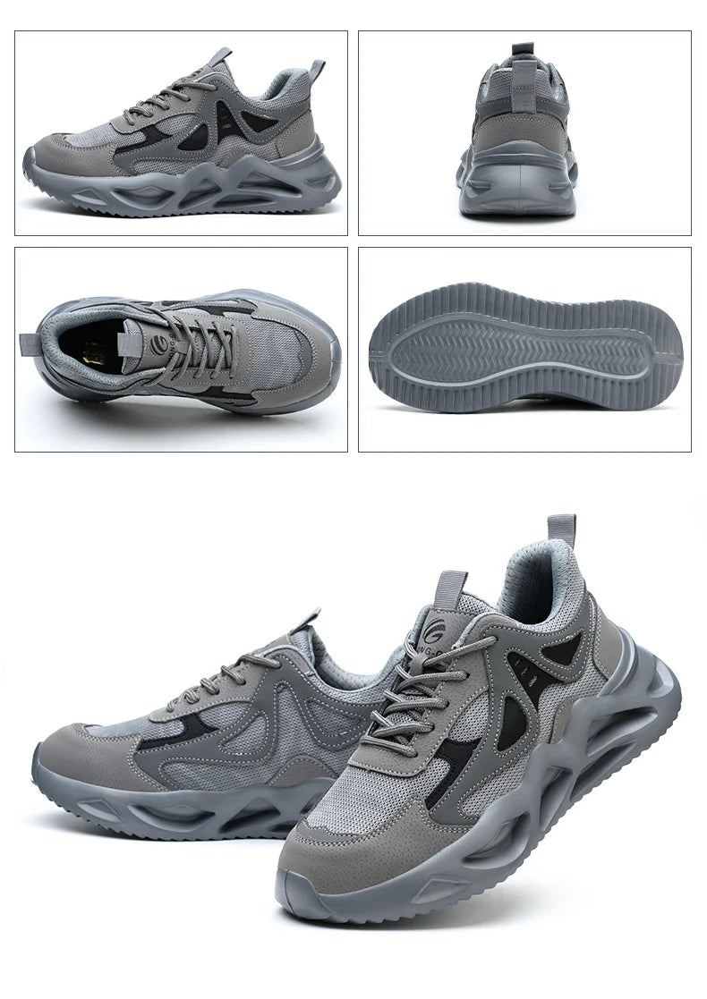 Lightweight Safety Shoes Men Women Work Shoes Steel Toe Cap Working Boots Sneakers Men Women Breathable Shoes Tactical Boots