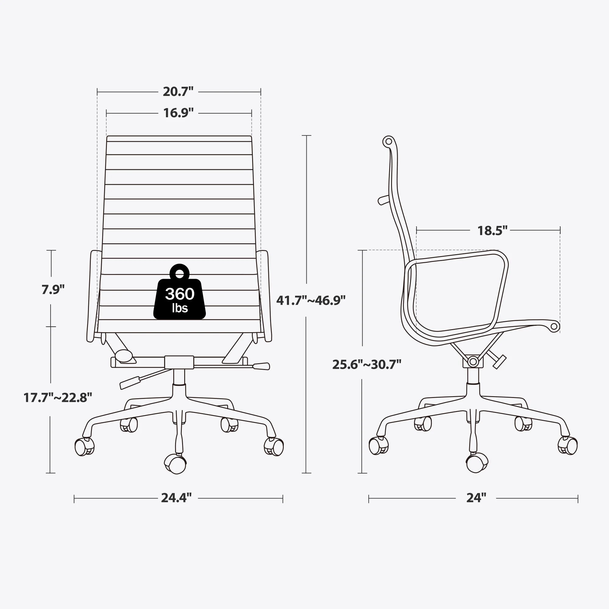 Silla de oficina acanalada con respaldo medio, silla de escritorio de cuero genuino blanco, silla de escritorio ergonómica ajustable para ordenador para oficina de estudio