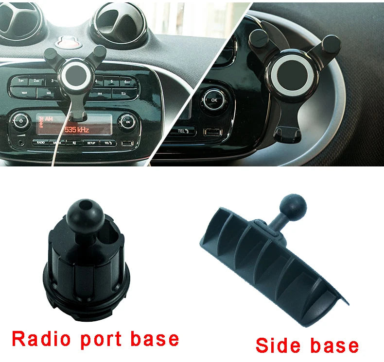 Car Phone Holder Gravity Mobile Bracket For Mercedes Smart 453 Fortwo Forfour interior Charging stand