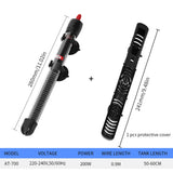 AC220-240V, 50HZ AT700 Fish Tank Thermostat Automatic Constant Temperature Heating Rod 25w 50w 100w 200w 300w Glass Heating Rod