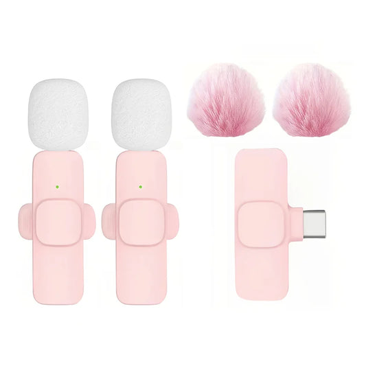 Wireless Microphone with Type C Connector for Audio Recording Live Streaming Video Conferencing And Singing