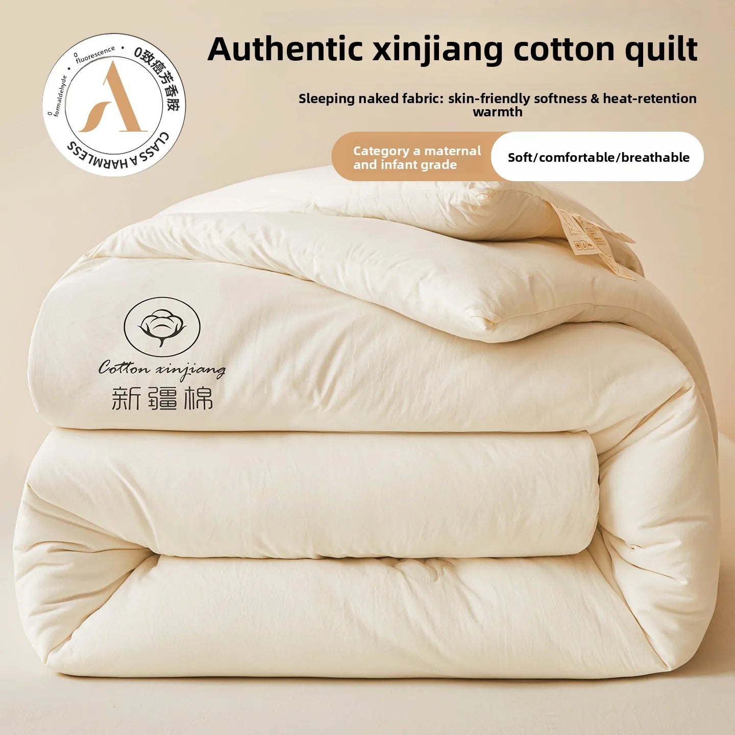 100% Cotton Filled Super Soft Autumn Winter Quilt Lightweight Fluffy Warm Duvets Core Grade A Comfort Quilted Double Comforter