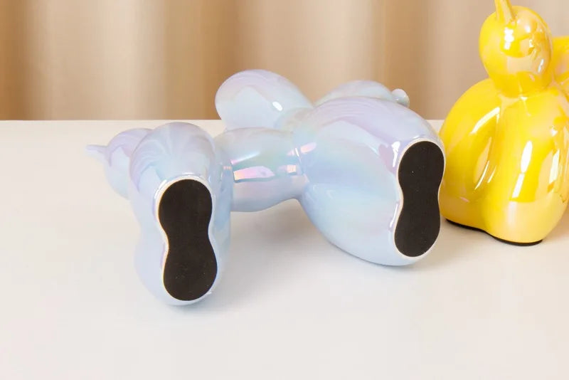 Escultura de cerámica abstracta con forma de perro, globo creativo, de ERMAKOVA, 11 cm/4,3 pulgadas, para decoración del hogar y la oficina, regalo