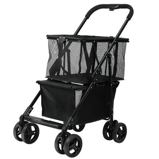Supermarket Folding Multi-functional Travel Vehicle Can Be Separated Shopping Cart Picnic Camping Portable Outdoor Pet Supplies