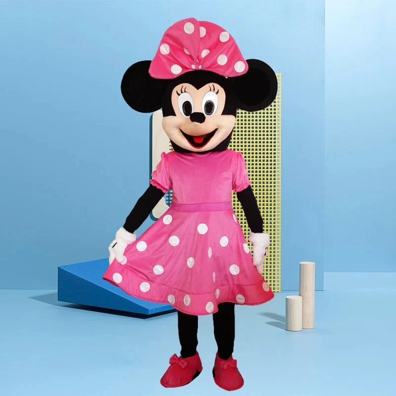 Disney Mickey Minnie Mouse Mascot Costume Cartoon Characters Advertising Event Party Cosplay Dress Suit Animal Carnival Props