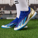 Adidas Men's shoes 2024 new X mid-range TF broken nail Messi match color Breathable training game football shoes ID0718