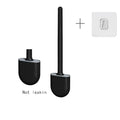 Wall Mounted Toilet Brush Replacement Long Handled Silicone Toilet Brushes Quick Drying Soft Bristles Toilet Bidet Bathroom Set