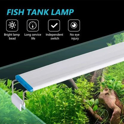 LED Fish Tank Light Frame Grass Tank Light Aquarium Splash Proof Lighting Ultra-thin Fish Tank Aquatic Plant Growth Lamps