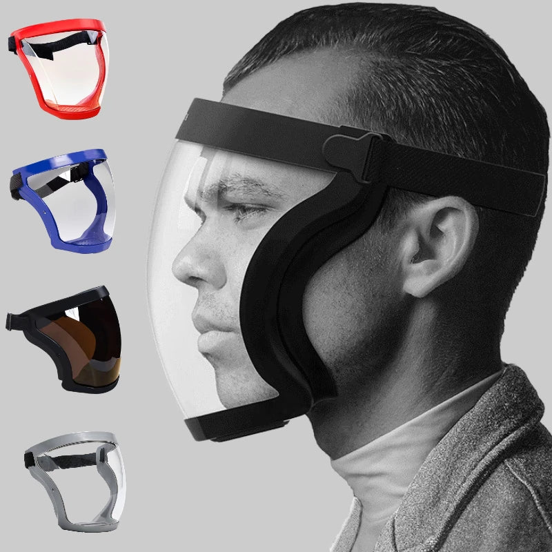 Protector facial transparente para cocina, protección para la cara, antivaho, a prueba de salpicaduras de aceite, para el hogar