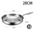 German Titanium Steel Frying Pan Uncoated Non Stick Pan Fish Scale Hammer Pattern Household Steak Frying Pan Kitchen Cookware