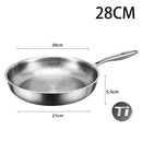German Titanium Steel Frying Pan Uncoated Non Stick Pan Fish Scale Hammer Pattern Household Steak Frying Pan Kitchen Cookware