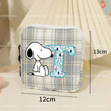 Snoopys Storage Bag Women Large-capacity Lipstick Sanitary Napkin Storage Bag Cute Anime Travel Portable Simple Girls Coin Purse