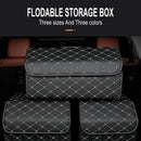 Car Trunk Organizer Box, Large Capacity, Auto Multiuse Tools, Storage Bag, Stowing, Tidying, Leather, Folding for Emergency