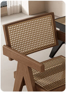 Rattan Nordic Relaxing Design Chair Accent Solid Wood Dining Modern Computer Office Aesthetic Relax Armrest Garden Furniture