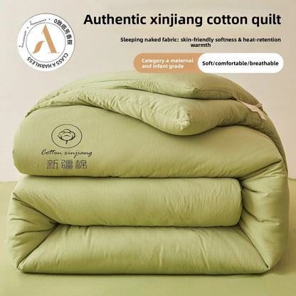 100% Cotton Filled Super Soft Autumn Winter Quilt Lightweight Fluffy Warm Duvets Core Grade A Comfort Quilted Double Comforter