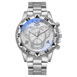 Reloj de cuarzo de acero inoxidable para hombre, elegante y hermoso, como regalo de cumpleaños para novio. 