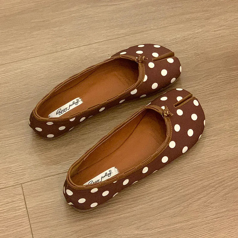 Women Flats Tabi Ninja Shoes Woman Ladies Microfiber Leather Comfy  Flats Split Toe Slippers Soft Bottom Loafers Solid Brief La