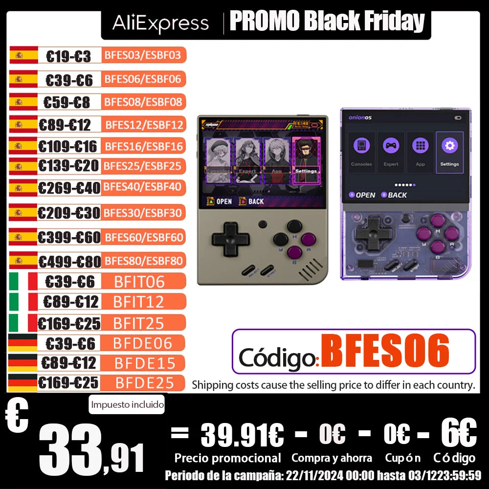 Consola de juegos portátil MIYOO Mini Plus, pantalla IPS clásica de 3,5 pulgadas, sistema Linux, regalo de Navidad, consola de juegos retro