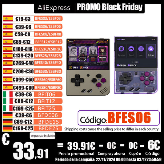 Consola de juegos portátil MIYOO Mini Plus, pantalla IPS clásica de 3,5 pulgadas, sistema Linux, regalo de Navidad, consola de juegos retro