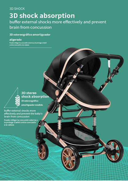 Cochecitos 3 en 1, cochecito de bebé, asiento de coche, cochecito de viaje, cochecito para recién nacidos, paisaje alto, artículos para madres, niños y bebés.