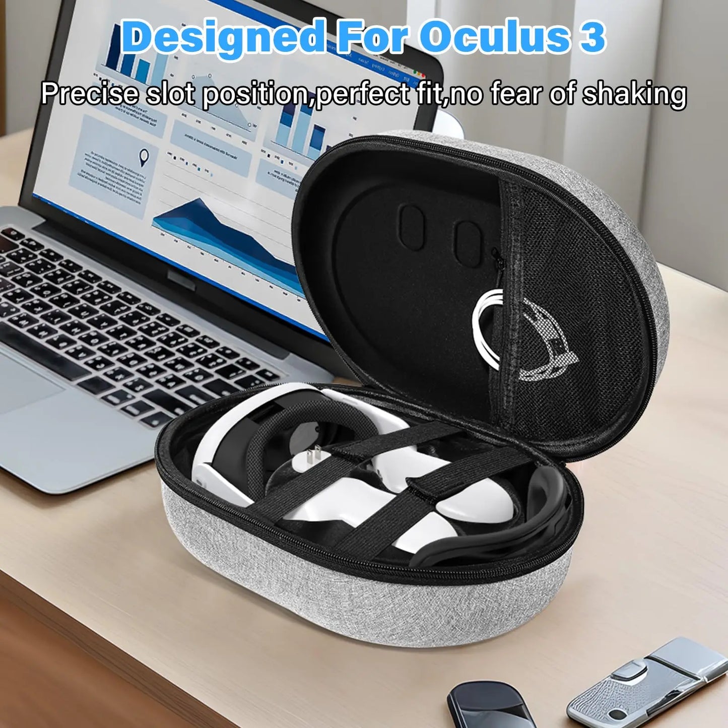 Hard Carrying Case Compatible with Oculus/Meta Quest 3, Suitable for Travel Portable Protection Accessories for Oculus Quest 3