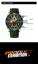NAVIFORCE Sport Watch for Men Waterproof Quartz Wristwatch Chronograph Military Clock With Luminous Reloj Hombre Male Gift 2024