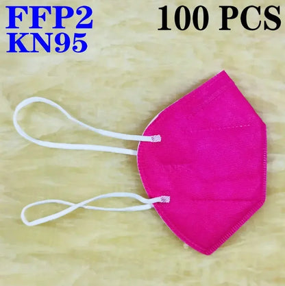 FFP2 headband Mascarillas CE KN95 Mask Black White 5 Layers Face Mask KN95 Filter Respirator mouth Mask Adults filter