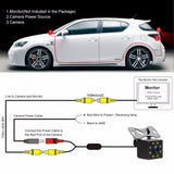 Câmera de ré automotiva à prova d'água 12V Amplo ângulo Visão noturna Estacionamento reverso CCD LED Monitor de ré universal